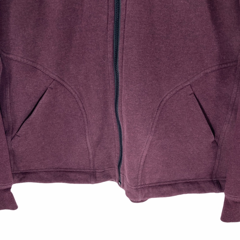 Lululemon Pleat To Street Bomber Jacket Burgundy 4 Coat Sweatshirt Full Zip - Picture 8 of 16